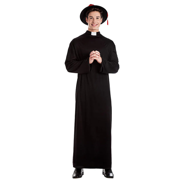 Costume de prêtre homme noir