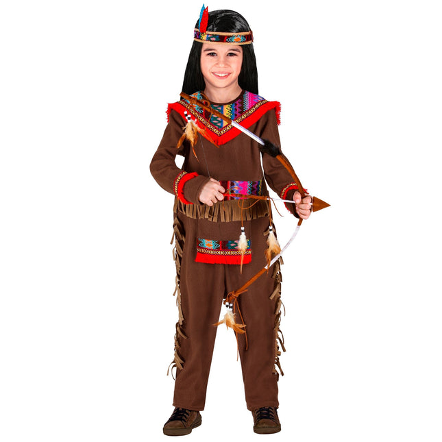 Costume indien Garçon brun rouge