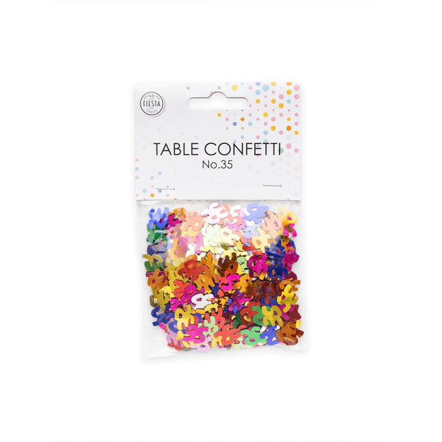 Confettis de table 35 ans colorés
