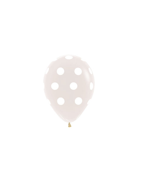 Ballons de baudruche Polka Dots Clear 12cm 50pcs