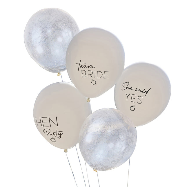 Ballons de mariage Team Bride 30cm 5pcs