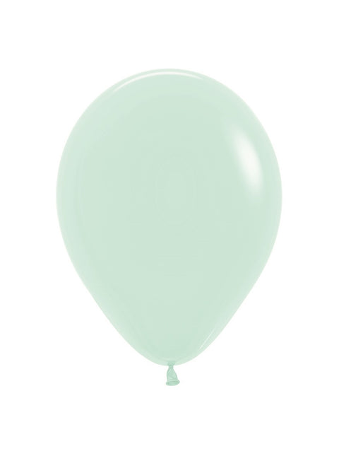 Ballons Pastel Vert Mat 23cm 50pcs