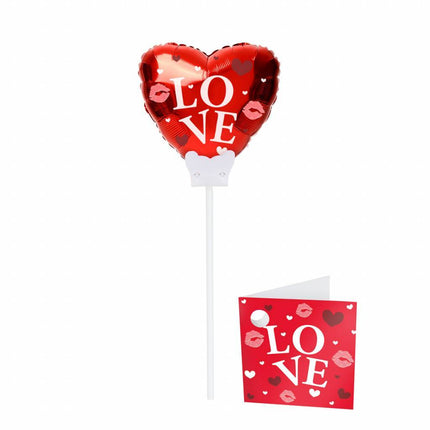 Ballon Heart Love Mini 15cm avec carte