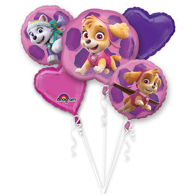 Paw Patrol Ensemble de ballons à l'hélium Skye & Everest 5 pièces vides