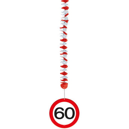 Décoration suspendue 60 Years Traffic Sign 17.5cm 3pcs