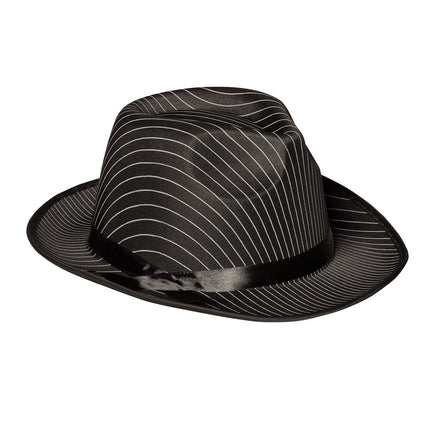 Chapeau rayé noir et blanc