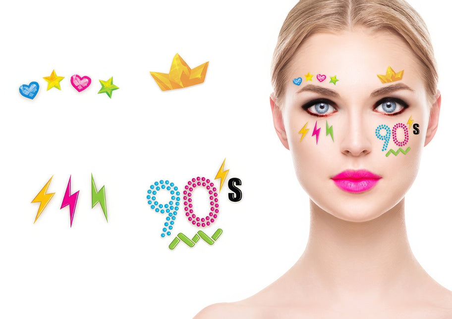 Autocollants pour le visage 90'S