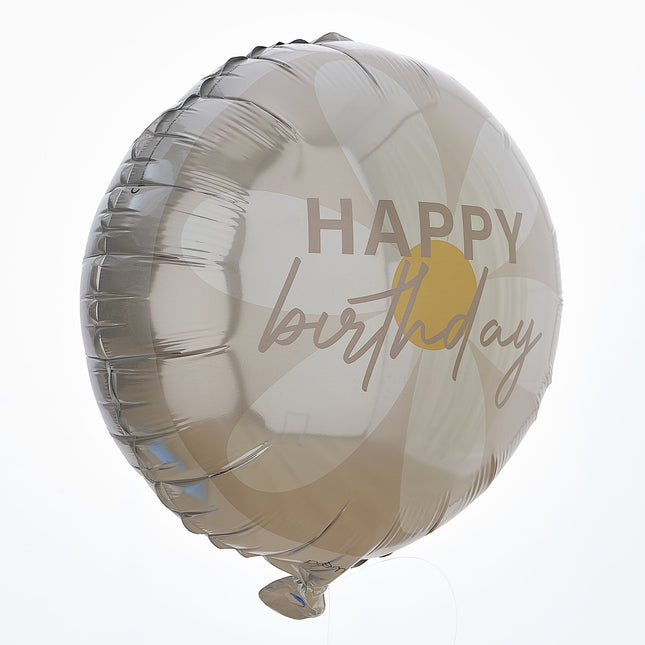 Joyeux anniversaire Ballon à l'hélium marguerite vide