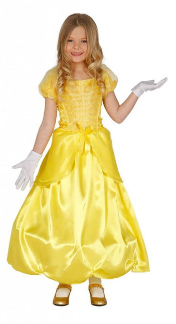 Robe de princesse jaune enfant