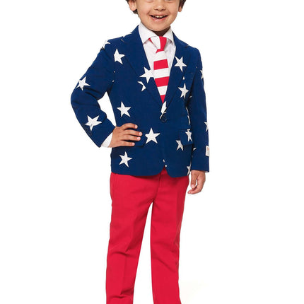 USA Stars Stripes Suit Boy OppoSuits