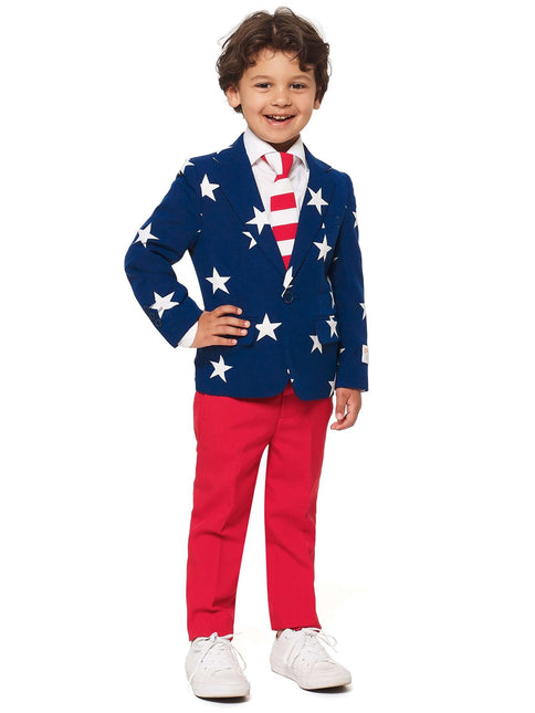 USA Stars Stripes Suit Boy OppoSuits