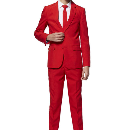 Costume rouge Garçon Ado OppoSuits