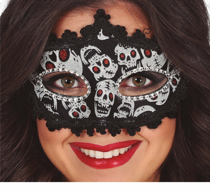 Halloween Masque pour les yeux Tête de mort