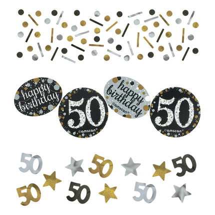 Confetti de table 50 ans Joyeux anniversaire 34gr