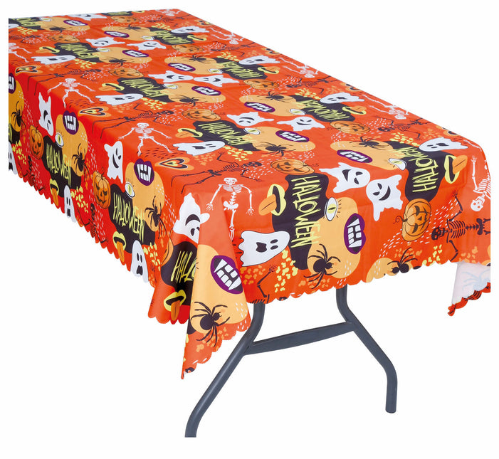 Nappe d'Halloween orange Fantômes 1.77m