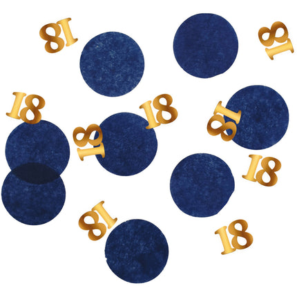 Confetti de table 18 ans Bleu 2.4cm 25gr