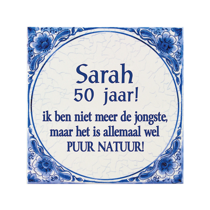 Carreau bleu Delft Sarah 14.5cm