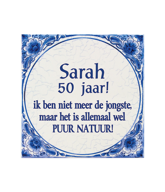 Carreau bleu Delft Sarah 14.5cm