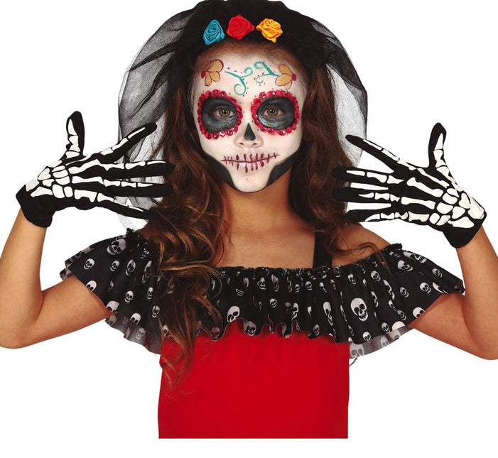 Gants d'Halloween Squelette Enfant
