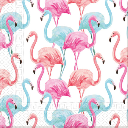 Serviettes de table Flamingo 33cm 20pcs