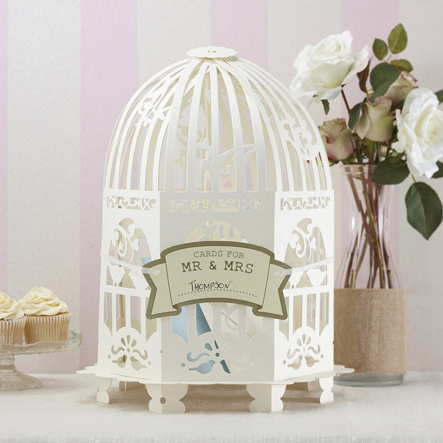 Beige Porte-cartes Birdcage 33cm