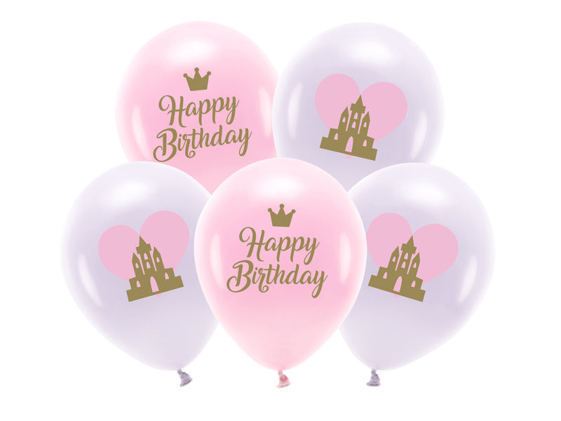 Ballons d'anniversaire violet rose 26cm 5pcs