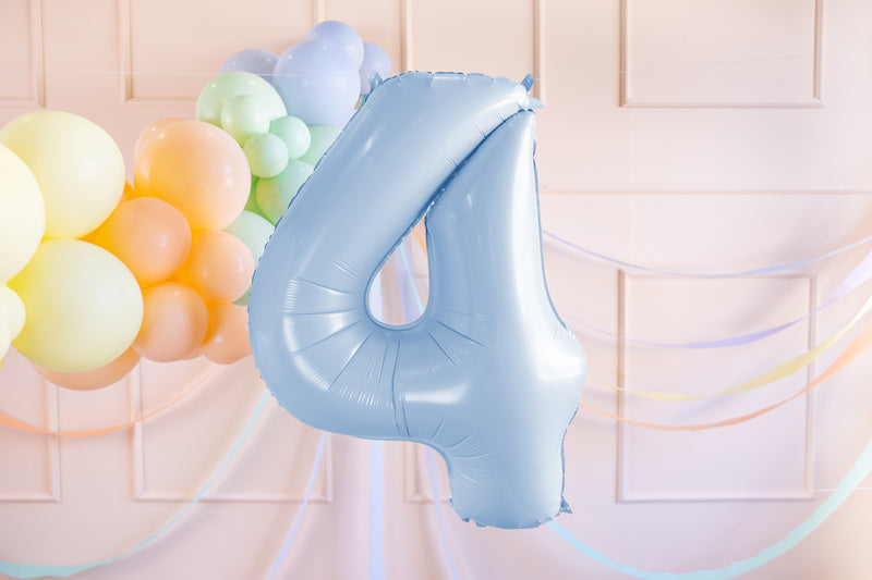 4 Year Figure Balloon Light Blue Empty 72cm