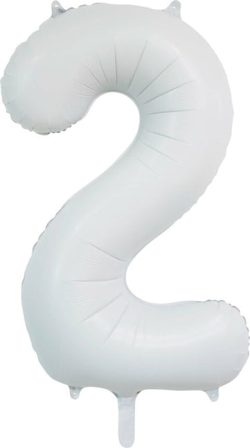 Ballon numéro blanc 2 ans brillant 86cm