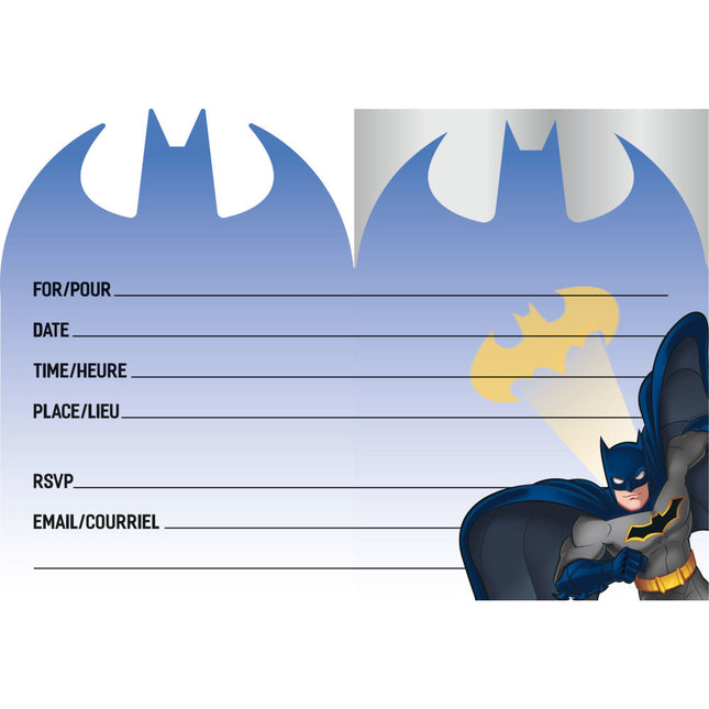 Invitations Batman 14cm 8pcs