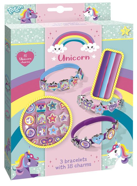 Kit de fabrication de bracelets et de breloques en forme de licorne