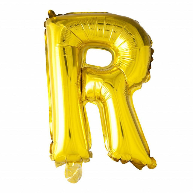 Ballon de baudruche Lettre R Or XL 102cm vide