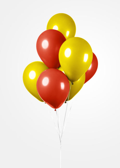 Ballons rouges jaunes 30cm 10pcs