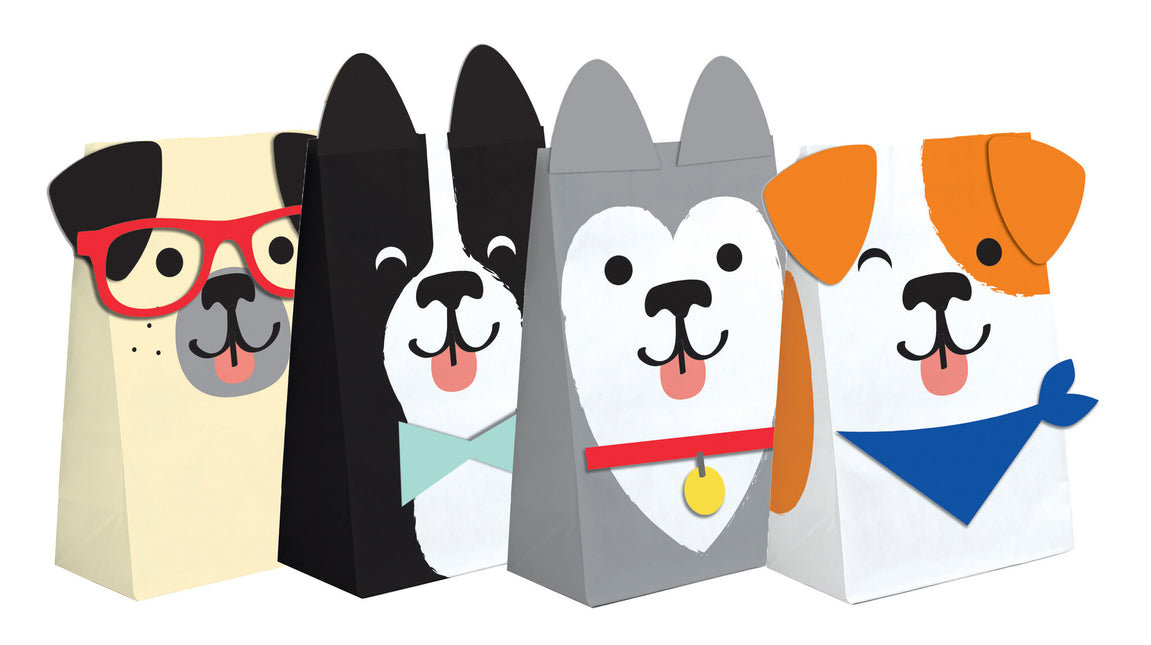 Sacs de fête Chiens 20cm 8pcs