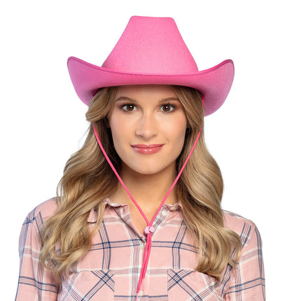 Chapeau de cow-boy rose