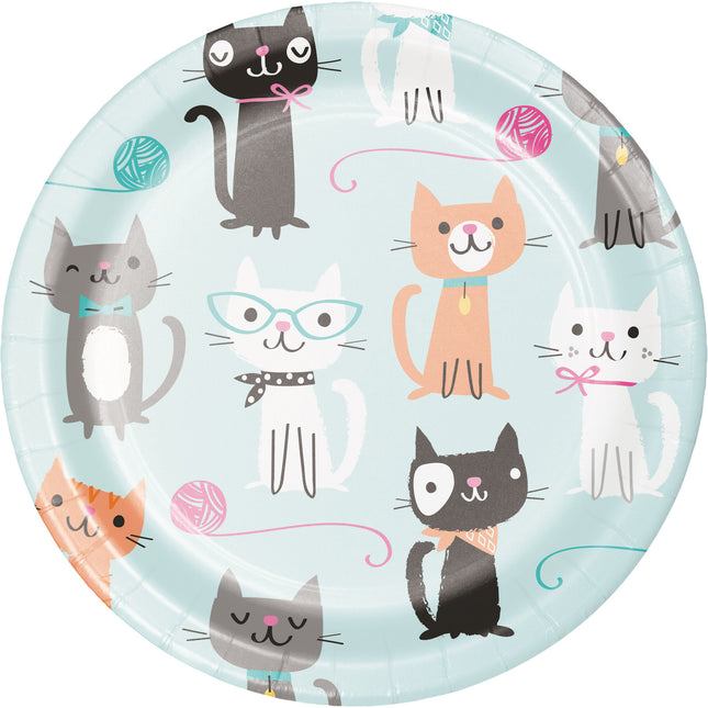 Assiettes Party Cats 18cm 8pcs