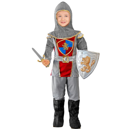 Costume de Chevalier Gris Rouge Garçon Avec Ceinture