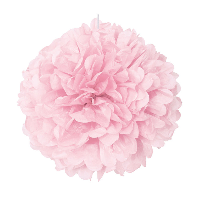 Pompon rose clair 40cm