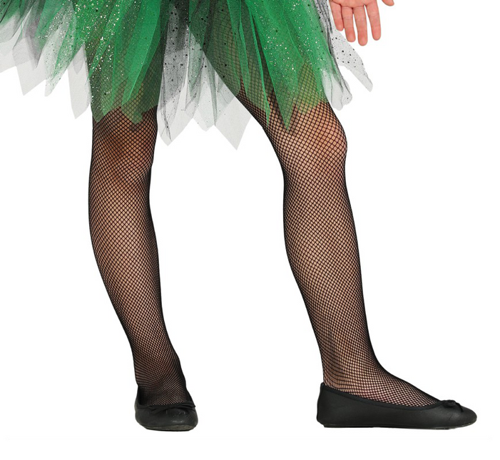 Collants en résille d'Halloween Noirs Enfant