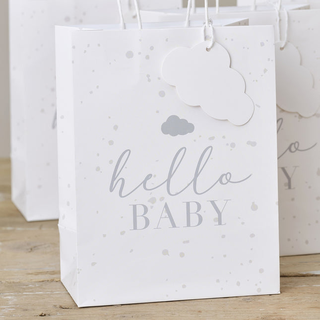 Sacs de fête Hello Baby 15cm 5pcs