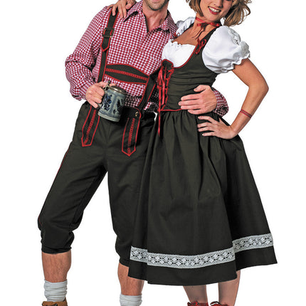 Lederhosen Noir Rouge Hommes