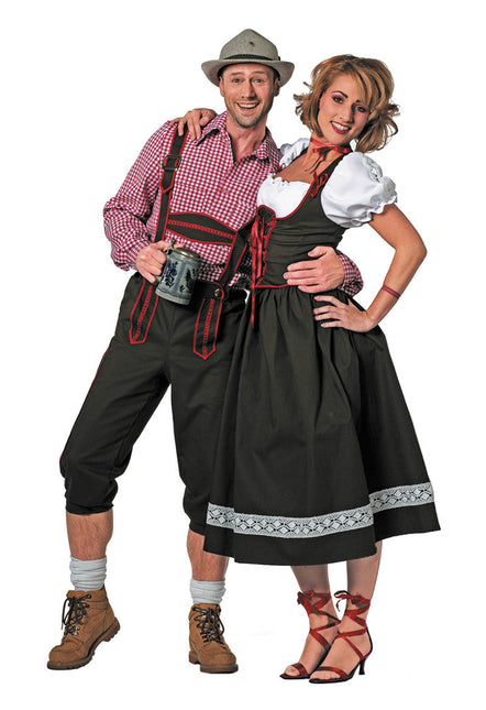 Lederhosen Noir Rouge Hommes