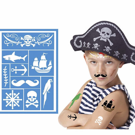 Pirate Schmink Template 14x20cm