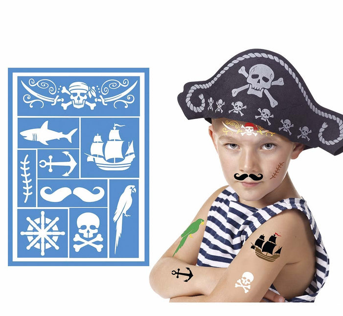 Pirate Schmink Template 14x20cm