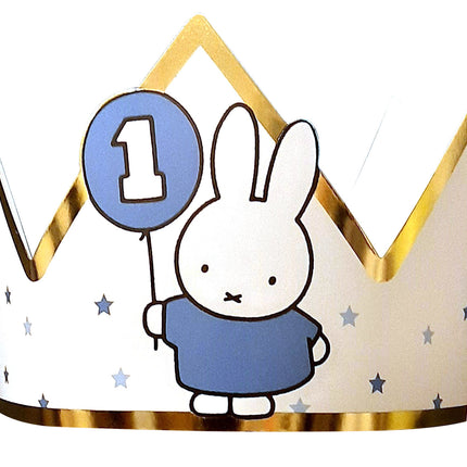 Couronne Miffy 1 an Bleu 9,5cm