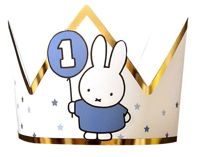 Couronne Miffy 1 an Bleu 9,5cm