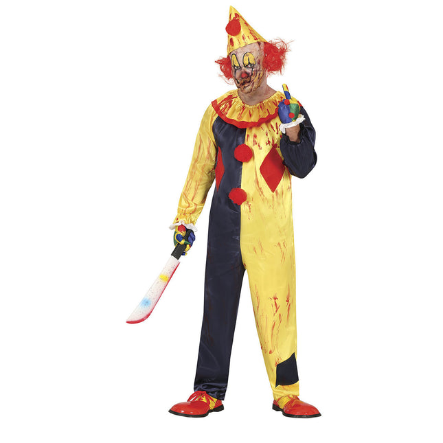 Costume d'Halloween Killer Clown Hommes Jaune