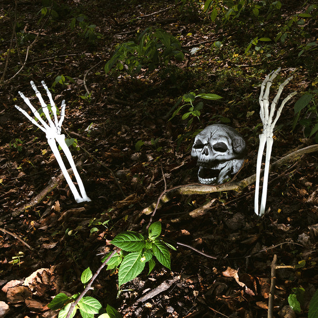 Crâne et bras de squelette pour Halloween