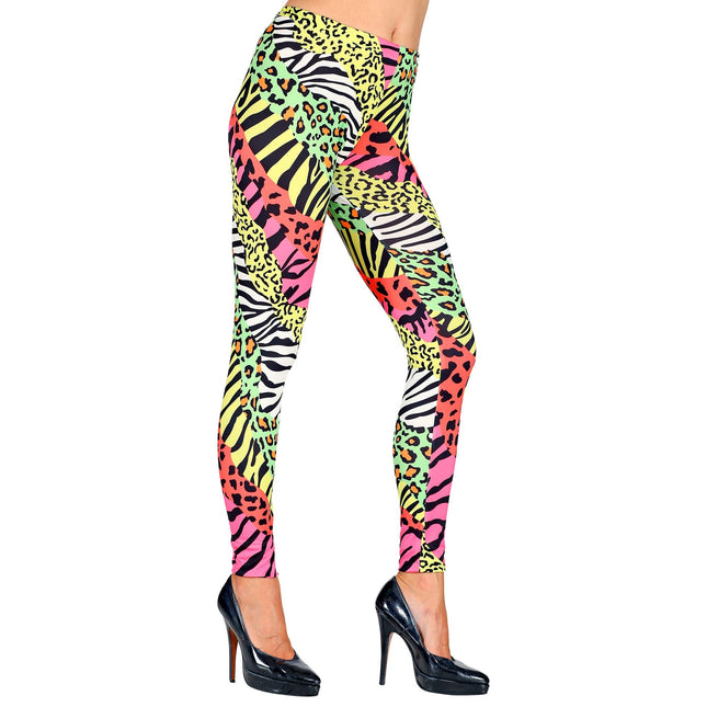 Neon 80S Legging Ladies Coloured