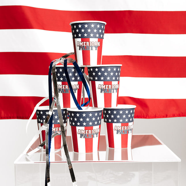 America Cups Party Paper 210ml 10pcs