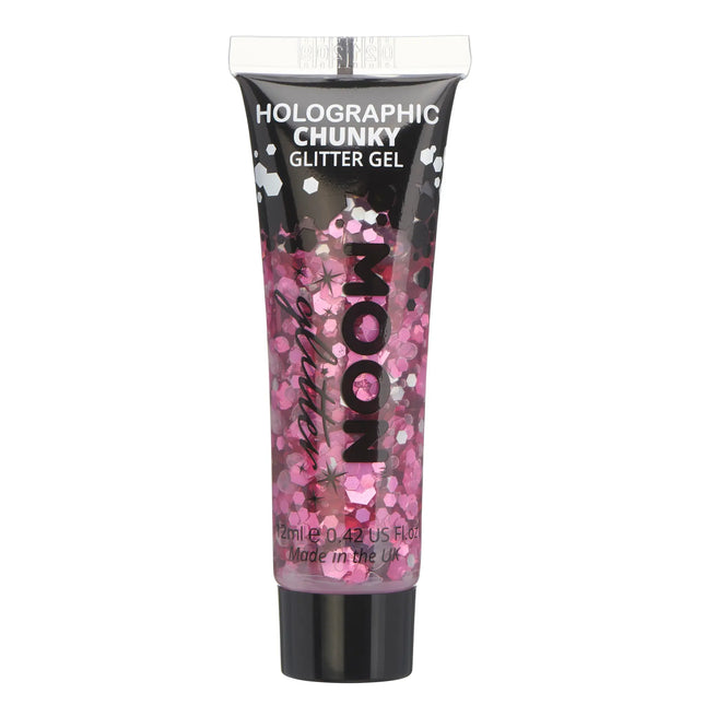 Moon Glitter Gel pailleté holographique rose 12ml